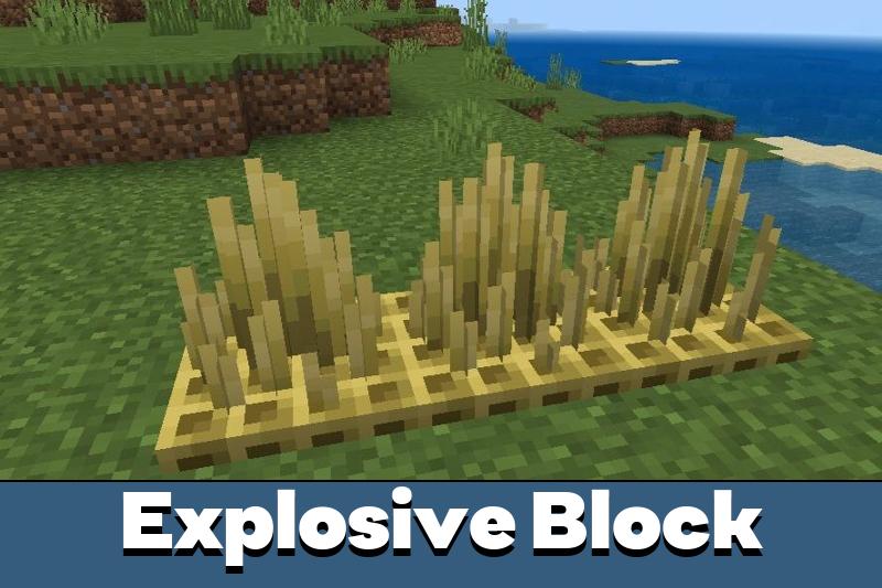 Download Explosive Blocks Mod for Minecraft PE Explosive Blocks Mod