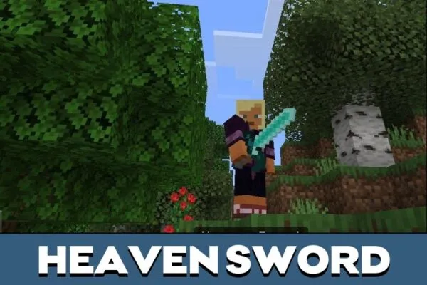 Heaven weapon from Divine Swords Mod for Minecraft PE