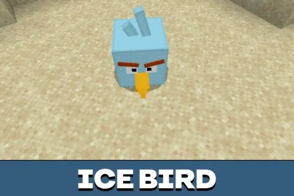 Ice Bird from Angry Birds mod for Minecraft PE