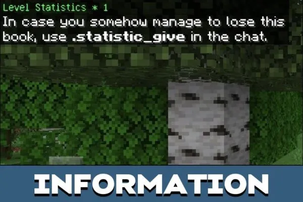 Information from Statistics Mod for Minecraft PE