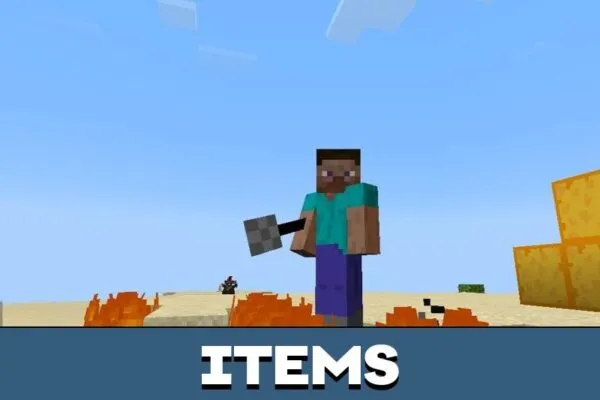 Items from Biggie Cheese Mod for Minecraft PE