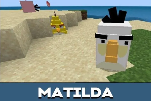 Matilda from Angry Birds mod for Minecraft PE