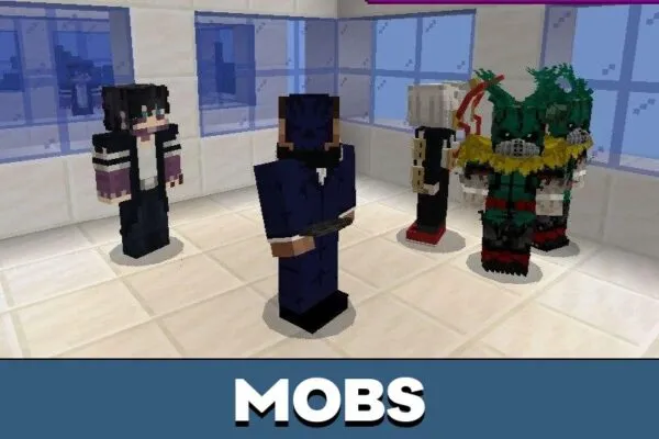 Mobs from Boku No Hero Mod for Minecraft PE