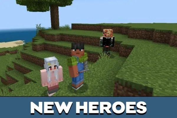 New Heroes from Boku No Heroes Mod for Minecraft PE