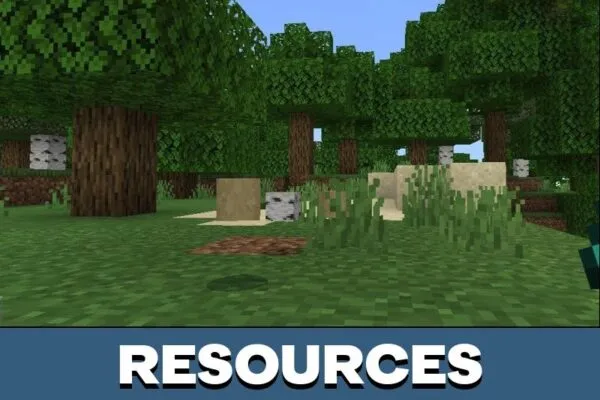 Resources from Cut Tree One Click Mod for Minecraft PE