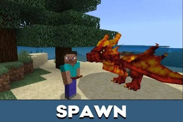 Spawn from Mythical Dragons Mod for Minecraft PE