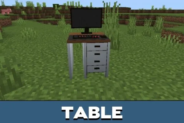 Table from Remon Furniture Mod for Minecraft PE