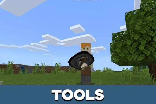 Tools from Cut Tree One Click Mod for Minecraft PE