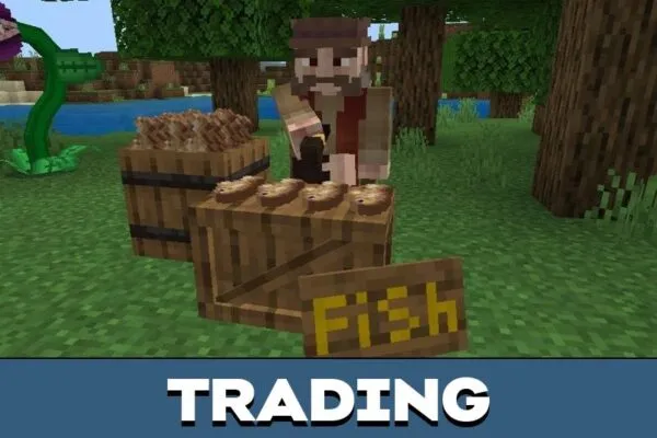 Trading from Fantasy Mod for Minecraft PE