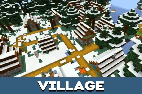 Village from Graphic Shader for Minecraft PE