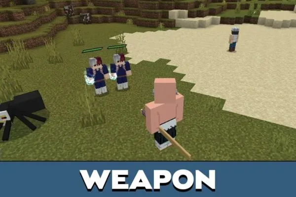 Weapons from Animes WG Mod for Minecraft PE