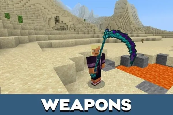 Weapons from Blood Magic Mod for Minecraft PE