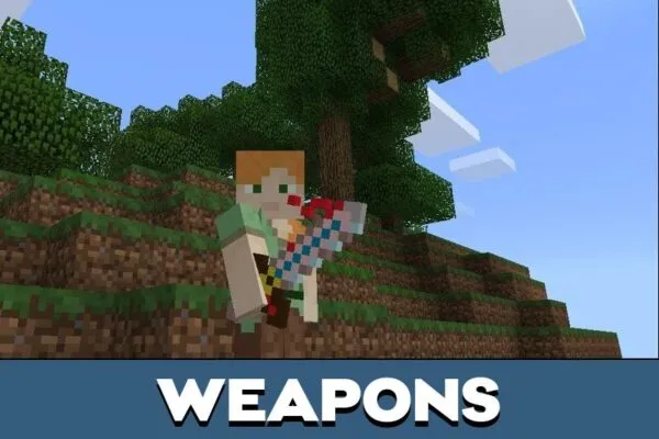 Weapons from Slenderman Mod for Minecraft PE