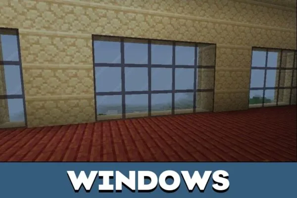 Windows from Batman House Map for Minecraft PE