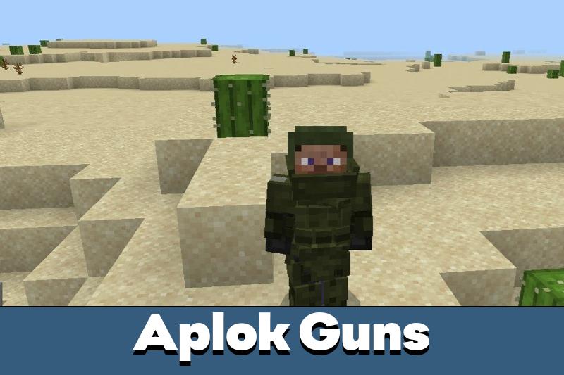 Download Aplok Guns Mod for Minecraft PE Aplok Guns Mod for MCPE