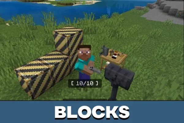 Blocks from Aplok Guns Mod for Minecraft PE