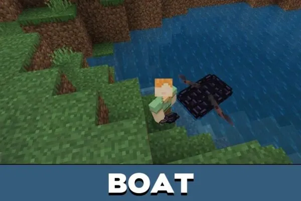 Boat from Obsidian Mod for Minecraft PE