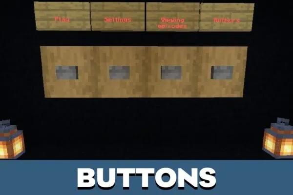 Buttons from Stay Alive Map for Minecraft PE