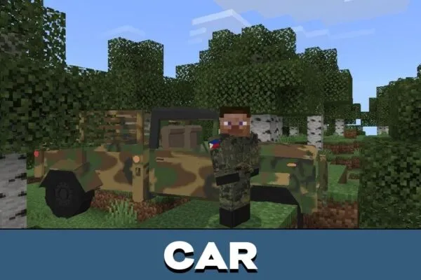 Car from Philippine Army Mod for Minecraft PE