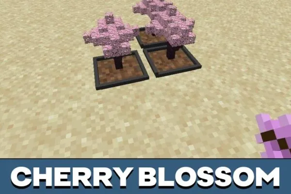 Cherry Blossom Plant from Bonsai Mod for Minecraft PE