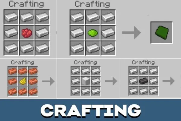 Crafting from Craftable Mechs Mod for Minecraft PE