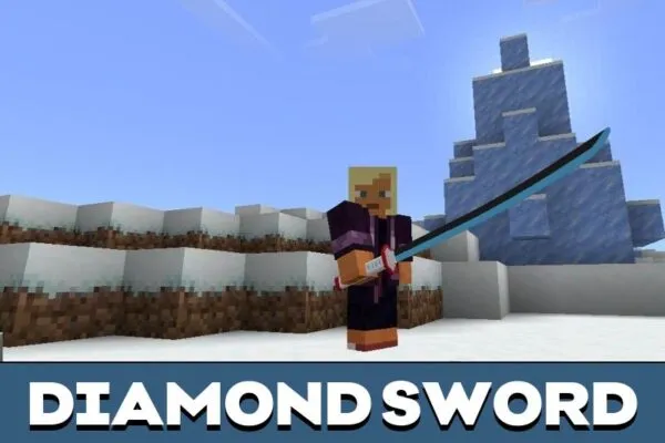 Diamond Sword from Demon Slayer Texture Pack for Minecraft PE