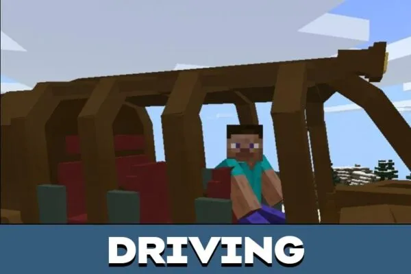 Driving from Apocalypse Cars Mod for Minecraft PE