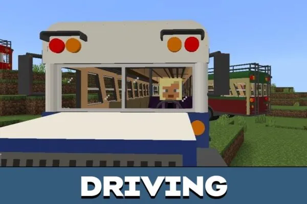 Driving from Guatemala Bus Mod for Minecraft PE