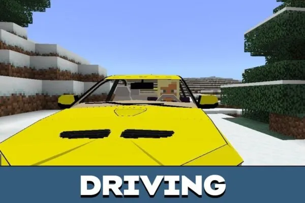 Driving from Mitsubishi Mod for Minecraft PE