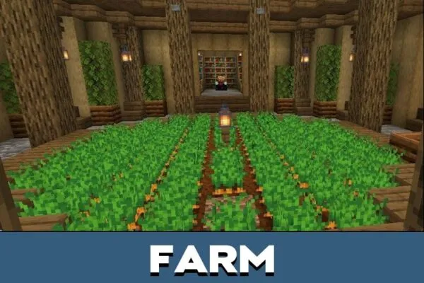 Farm from Underground Base Map for Minecraft PE