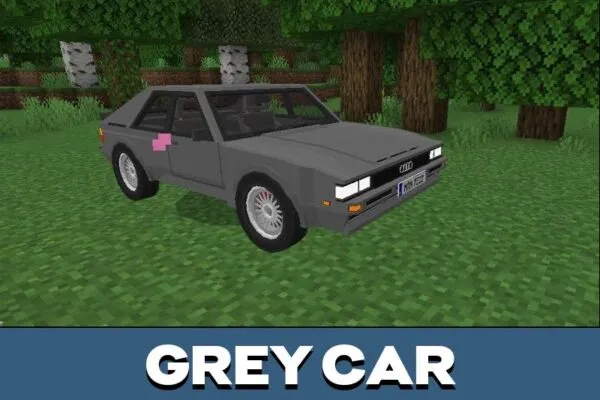 Grey Car from Audi Mod for Minecraft PE