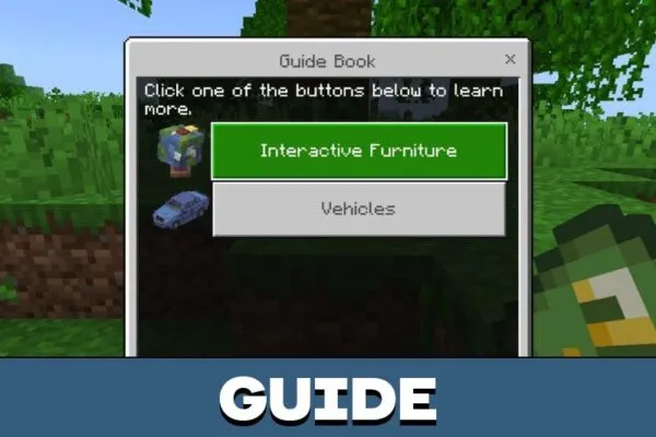 Guide from School Furniture Mod for Minecraft PE