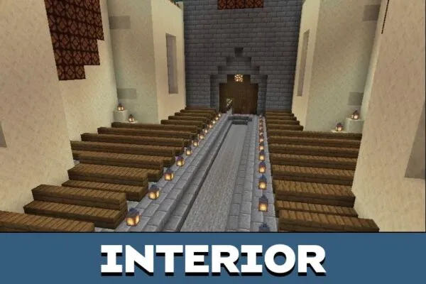 Interior from Ancient Church Map for Minecraft PE