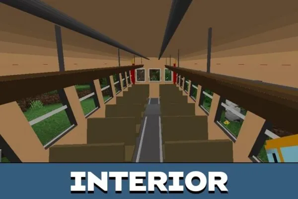 Interior from Guatemala Bus Mod for Minecraft PE