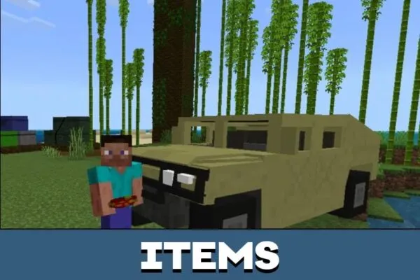 Items from Apocalypse Cars Mod for Minecraft PE