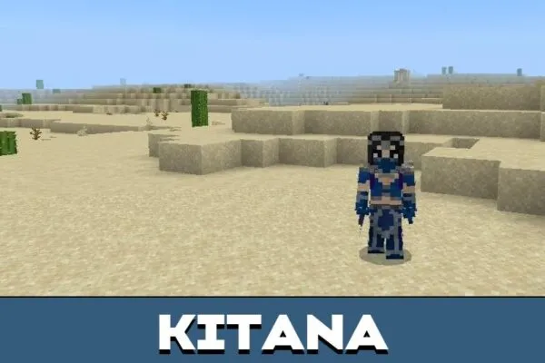 Kitana from Mortal Combat Mod for Minecraft PE