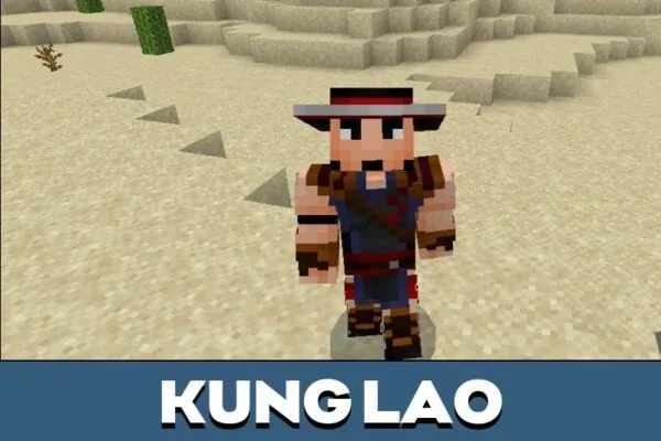 Kung Lao from Mortal Combat Mod for Minecraft PE