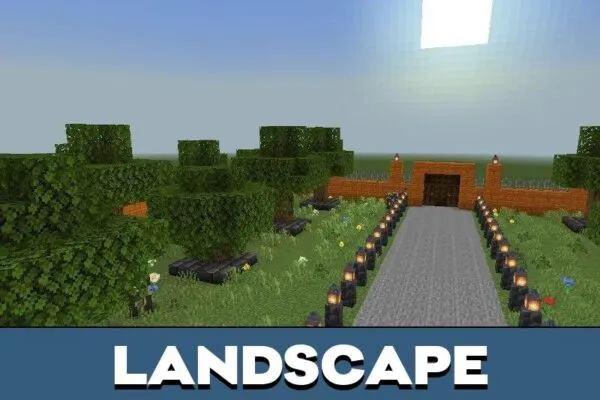 Landscape from Ancient Church Map for Minecraft PE