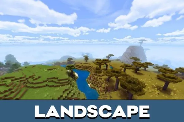 Landscape from Haptic Shader for Minecraft PE