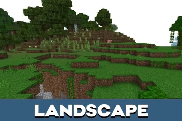 Landscape from HSBE Shader for Minecraft PE