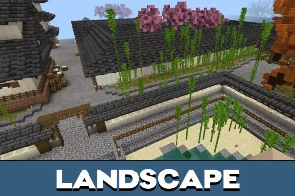 Landscape from Samurai Village Map for Minecraft PE