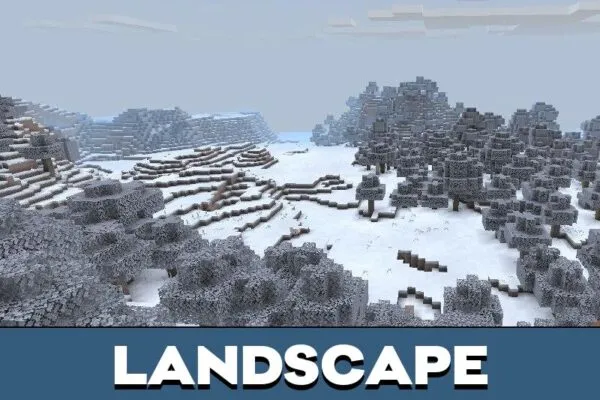 Landscape from Winter Texture Pack for Minecraft PE