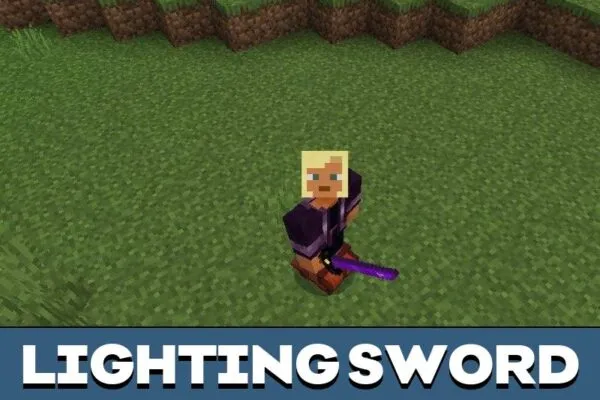 Lighting Sword from Mystic Weapons Mod for Minecraft PE