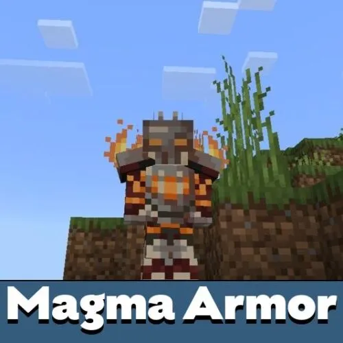 Magma Armor and Sword Mod for Minecraft PE