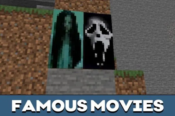 Movies from Horror Paintings Texture Pack for Minecraft PE