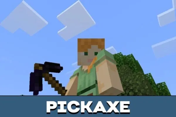 Pickaxe from Obsidian Mod for Minecraft PE