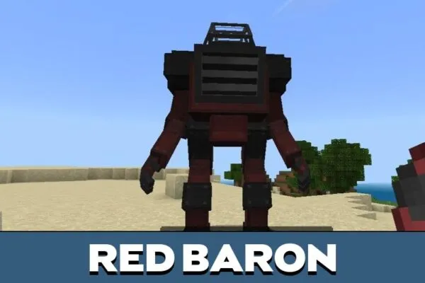 Red Baron from Craftable Mechs Mod for Minecraft PE