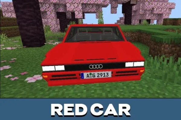 Red Car from Audi Mod for Minecraft PE