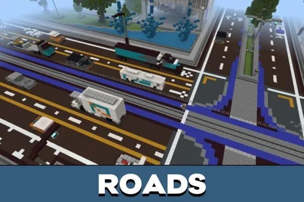 Roads from Dubai Map for Minecraft PE