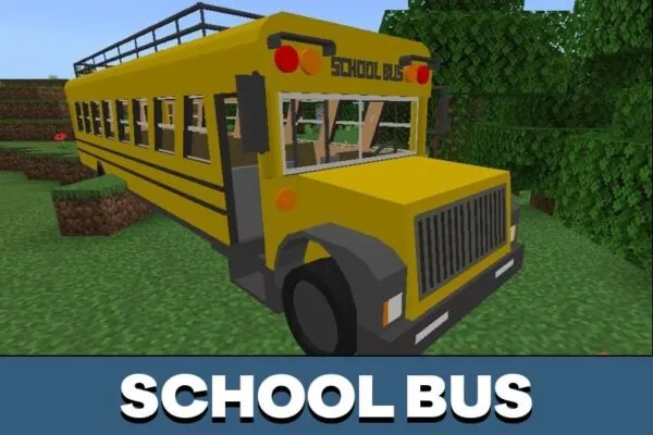 School Bus from Guatemala Bus Mod for Minecraft PE